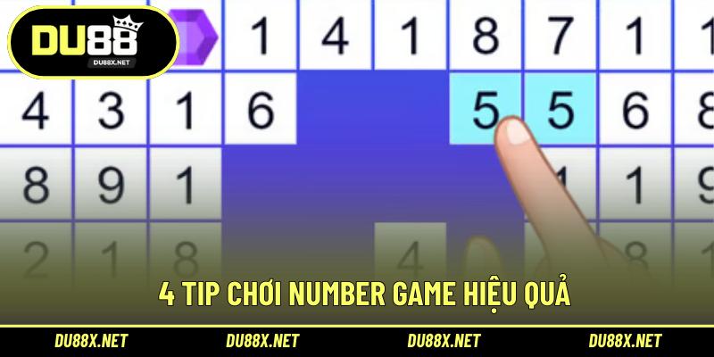 4 tip chơi number game hiệu quả